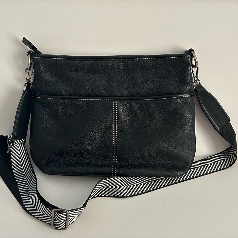 The Sak Black Pebbled Leather Crossbody Bag